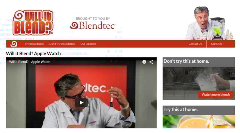 estrategia de venta will it blend marketing